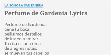 perfume de gardenias lyrics english.